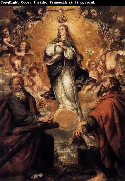 Juan de Valdes Leal Virgin of the Immaculate Conception with Sts Andrew and John the Baptist
